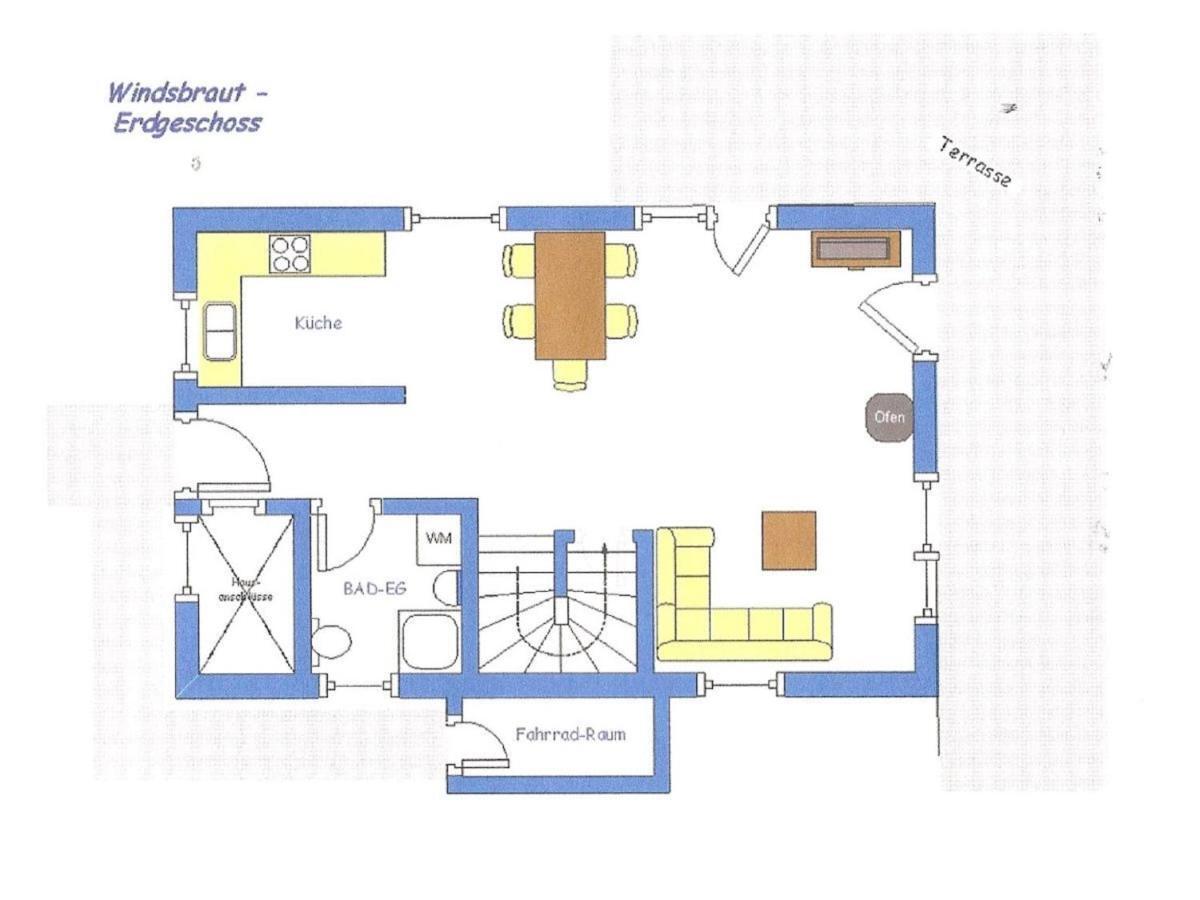 Villa Reetdachhaus Windsbraut Breege Esterno foto